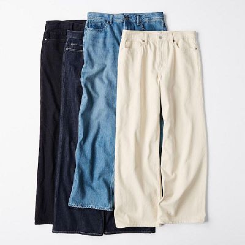 Jeans Uniqlo Baggy Mujer Azules | 5683228