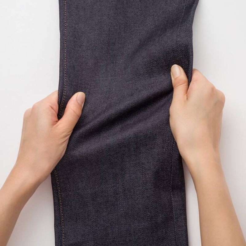 Jeans Uniqlo Selvedge Stretch Slim Fit Hombre Azul Marino | 2904946