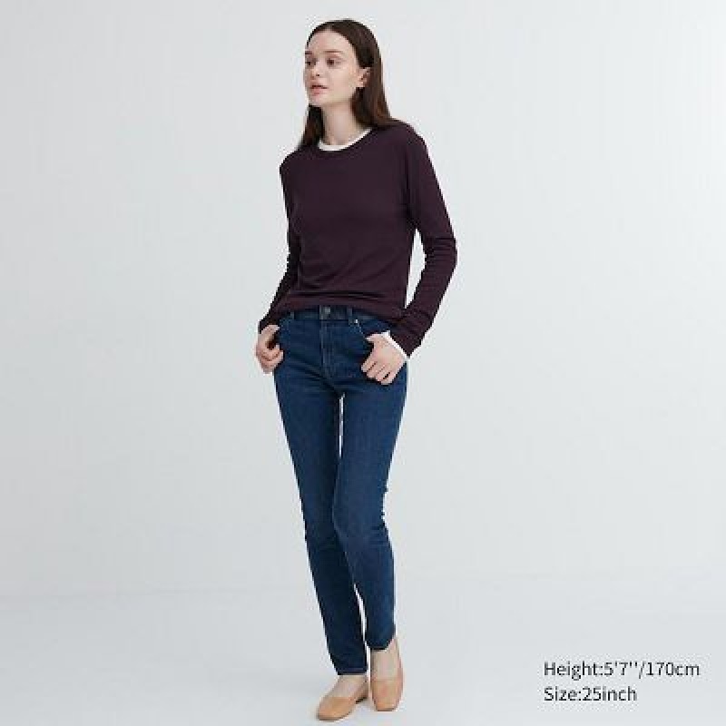Jeans Uniqlo Ultra Stretch Mujer Azules | 2830625