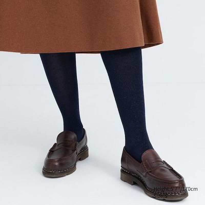 Mallas Uniqlo HEATTECH Glitter Knitted Mujer Negras | 8131871