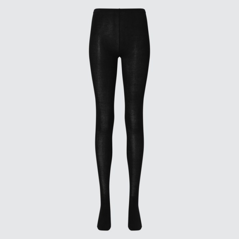 Mallas Uniqlo HEATTECH Knitted Mujer Negras | 1659701