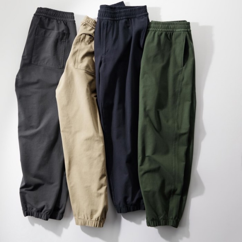 Pantalon Jogger Uniqlo Washed Jersey Mujer Gris | 1641489