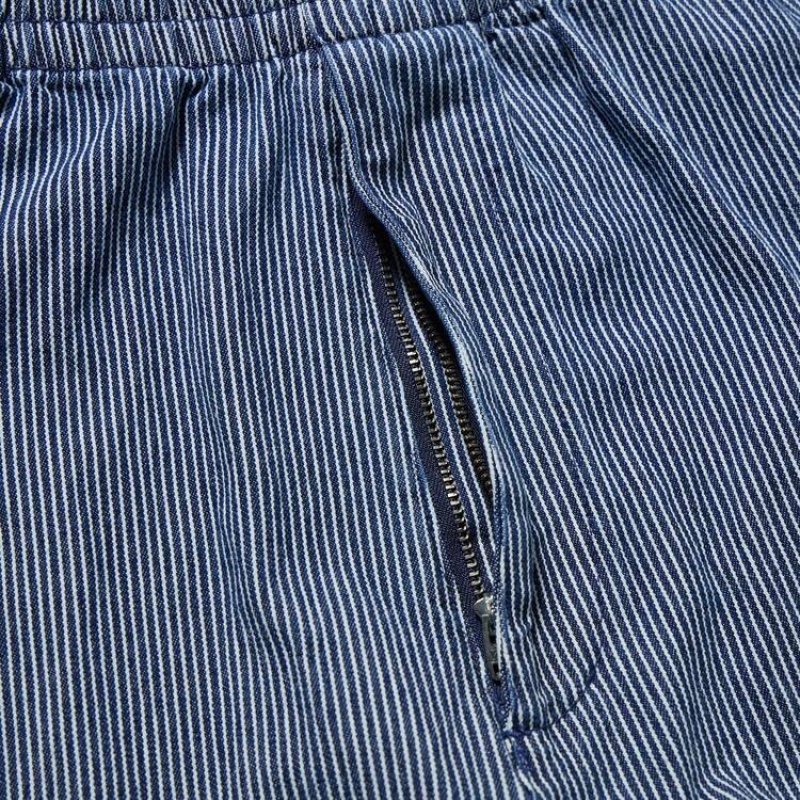 Pantalon Uniqlo Cotton Hickory Relaxed Fit Ankle Length Hombre Azules | 7573634