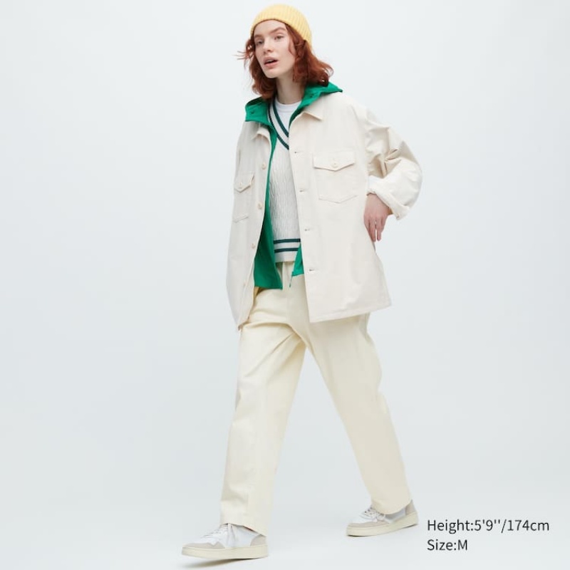 Pantalon Uniqlo Cotton Relaxed Fit Ankle Length Hombre Blancas | 4908204