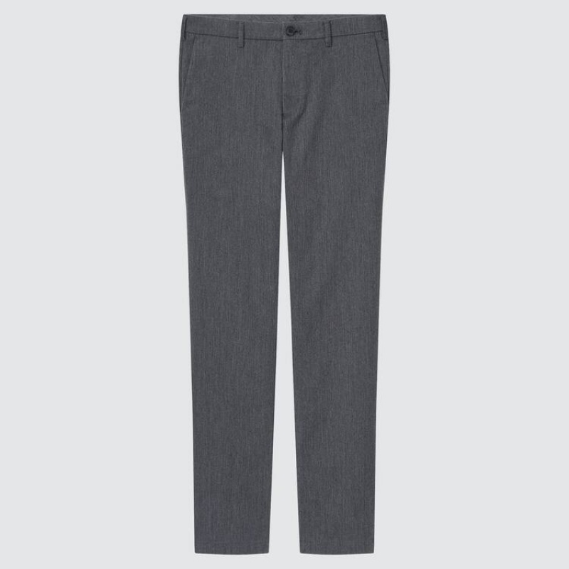 Pantalon Uniqlo Cotton Stretch Slim Fit Chinos Hombre Gris | 8210656