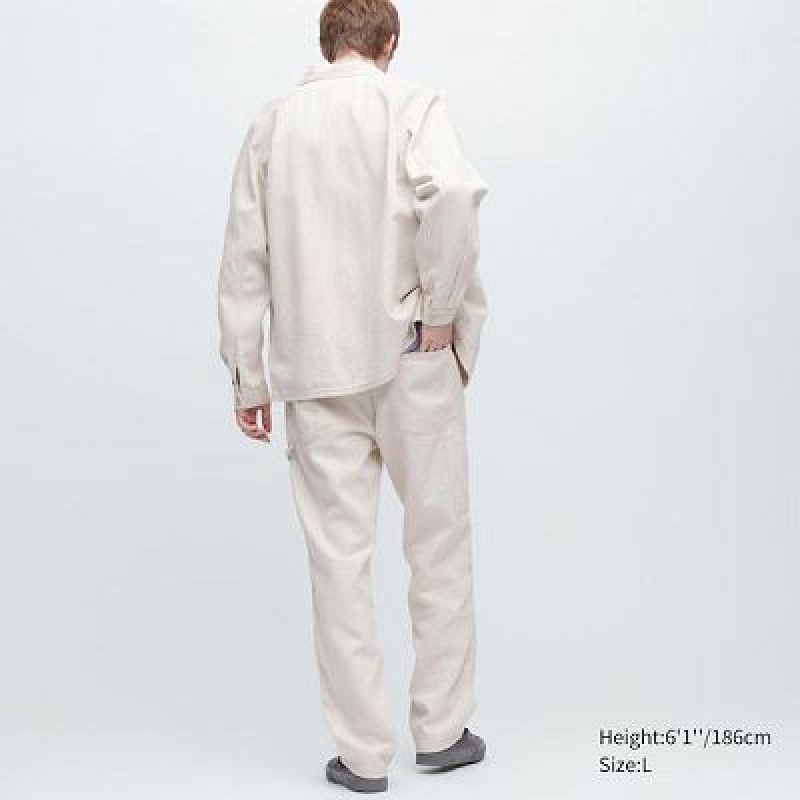 Pantalon Uniqlo Denim Work Mujer Blancas | 4444434