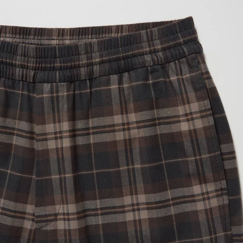 Pantalon Uniqlo Flannel Ankle Length Hombre Marrones | 3205603