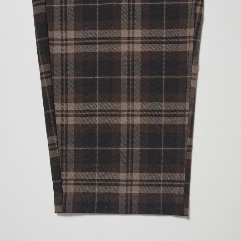 Pantalon Uniqlo Flannel Ankle Length Hombre Marrones | 3205603
