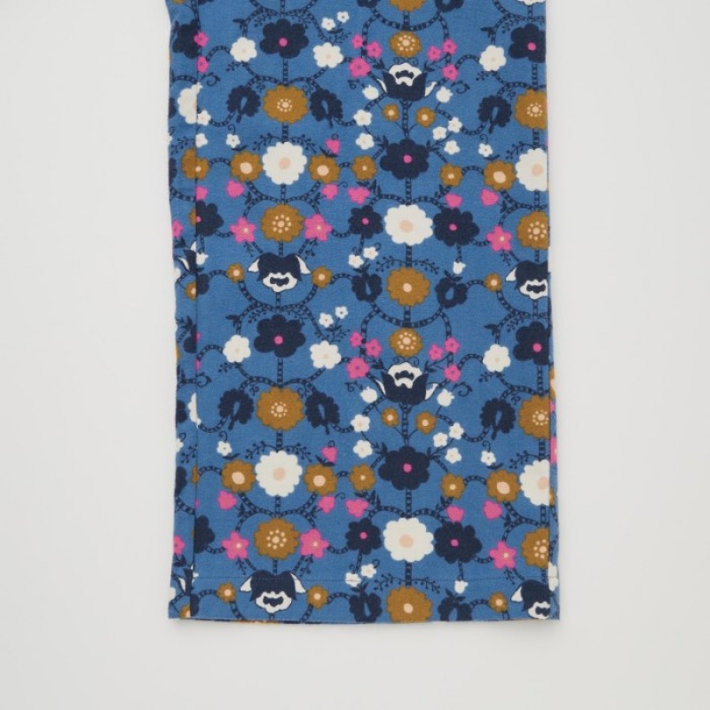 Pantalon Uniqlo Flannel Lounge Mujer Azules | 5561327