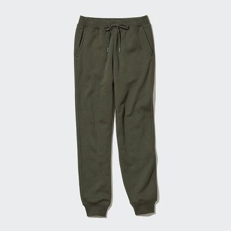 Pantalon Uniqlo HEATTECH Pile Lined Sweat Mujer Verde | 3034629
