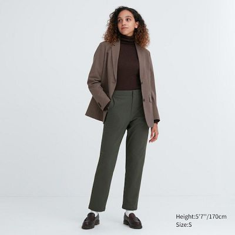 Pantalon Uniqlo Heattech Warm Lined Mujer Verde | 7303934