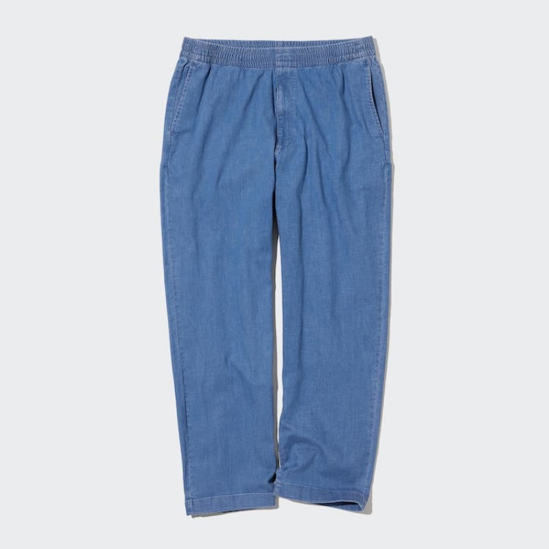 Pantalon Uniqlo Relaxed Fit Ankle Length Hombre Azules | 9597496