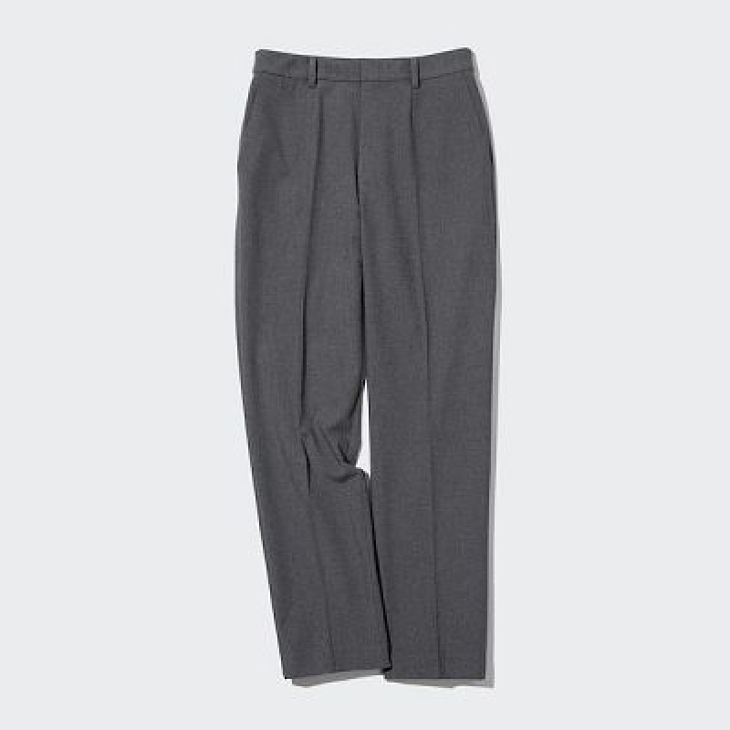 Pantalon Uniqlo Smart Ankle (2-Way Stretch) Mujer Gris | 7639509