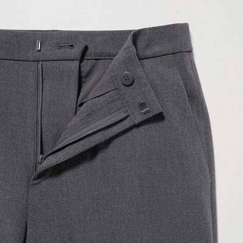 Pantalon Uniqlo Smart Ankle (2-Way Stretch) Mujer Gris | 7639509
