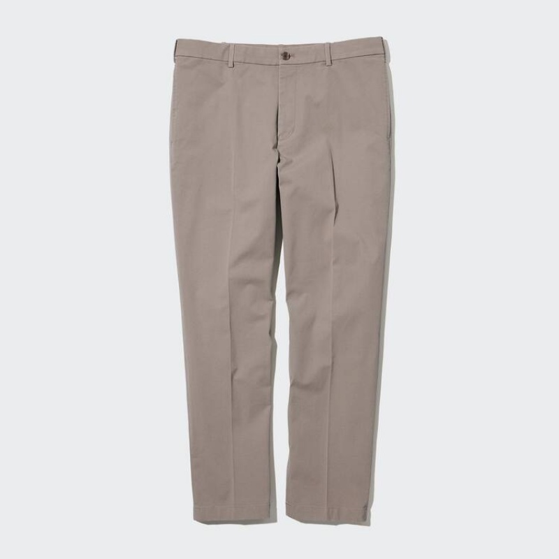 Pantalon Uniqlo Smart Cotton Ankle Length Hombre Gris | 2891511