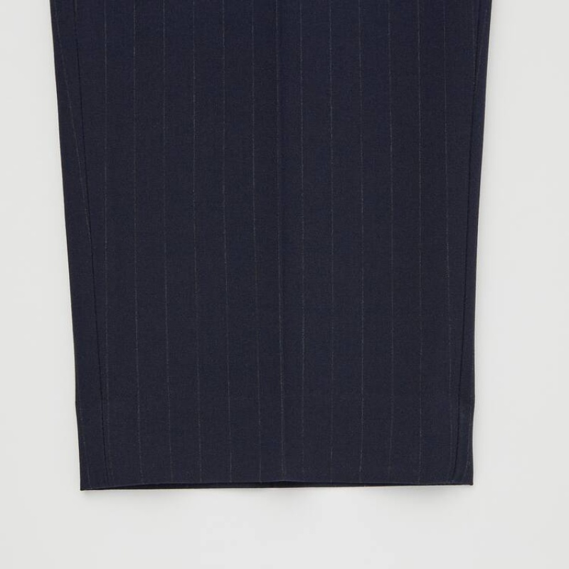Pantalon Uniqlo Smart Striped Ankle Length Hombre Azul Marino | 7047343