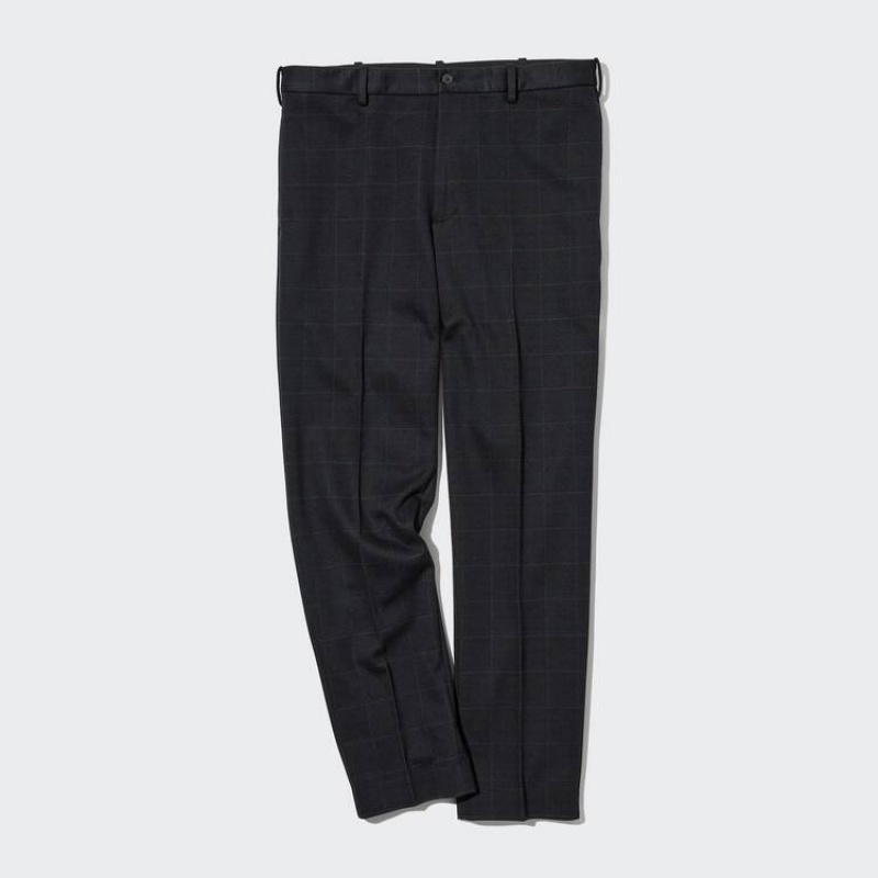 Pantalon Uniqlo Smart Windowpane Checked Ankle Length Hombre Azul Marino | 4144331