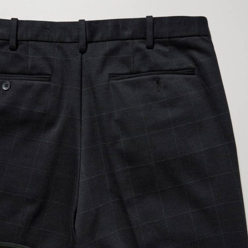 Pantalon Uniqlo Smart Windowpane Checked Ankle Length Hombre Azul Marino | 4144331