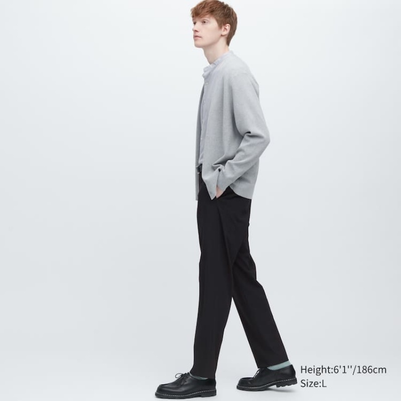 Pantalon Uniqlo Smart Wool-like Ankle Length Hombre Gris | 6416901