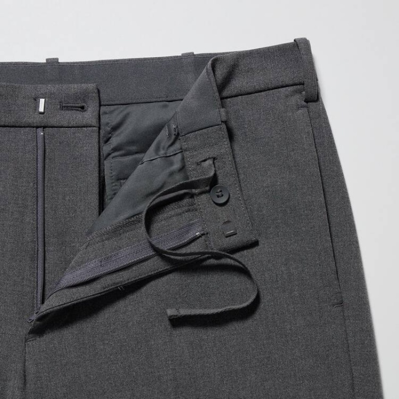 Pantalon Uniqlo Smart Wool-like Ankle Length Hombre Gris | 6416901