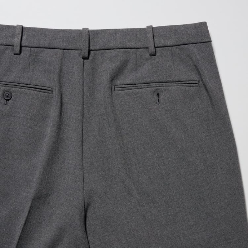 Pantalon Uniqlo Smart Wool-like Ankle Length Hombre Gris | 6416901