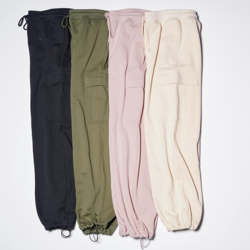Pantalon Uniqlo Sweat Cargo Mujer Blancas | 409525