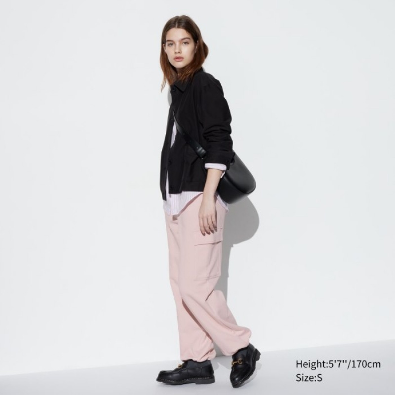 Pantalon Uniqlo Sweat Cargo Mujer Rosas | 686922