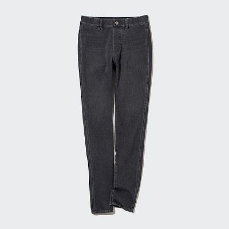 Pantalon Uniqlo Ultra Stretch Denim Mujer Gris | 6676924
