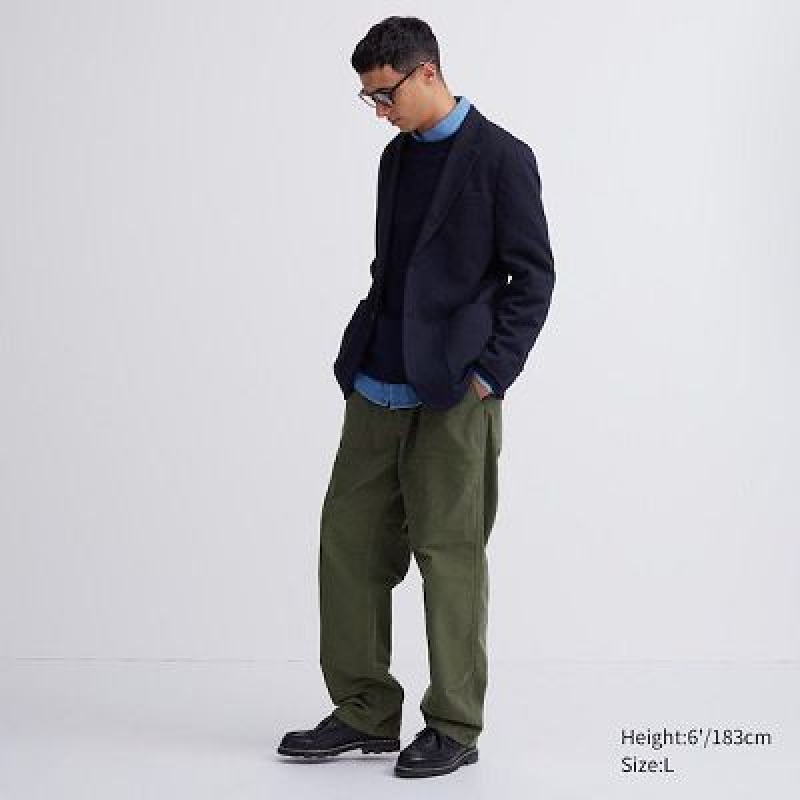 Pantalon Uniqlo Utility Work Mujer Verde Oliva | 4660516
