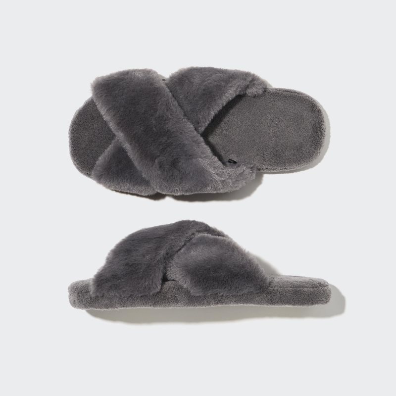 Pantuflas Uniqlo Fleece Room Furry Fleece Hombre Gris | 5923944
