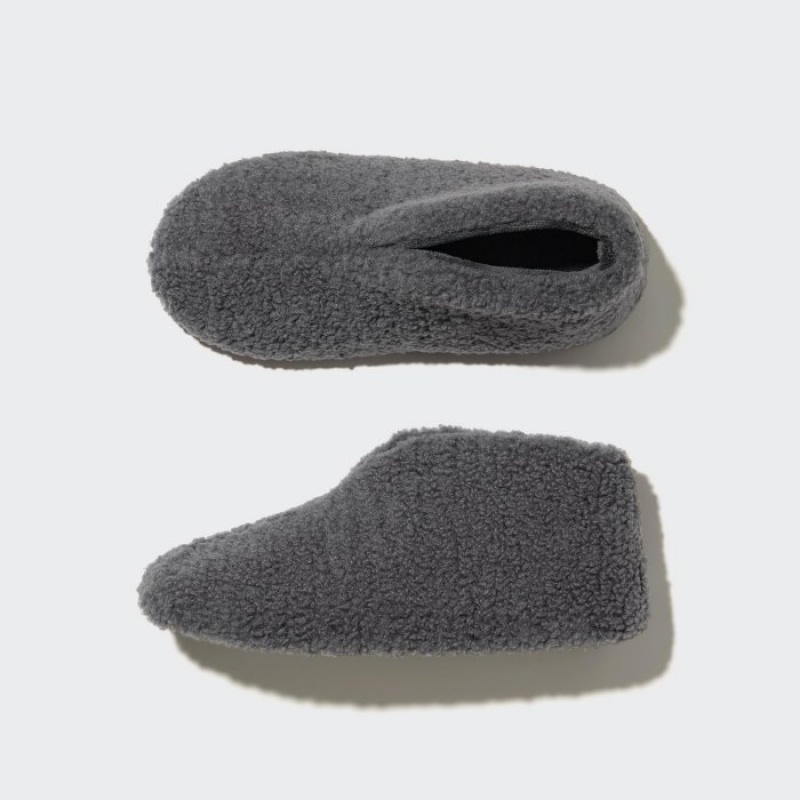 Pantuflas Uniqlo Fleece Room Shoes Faux Shearling Fleece Mujer Gris | 652923