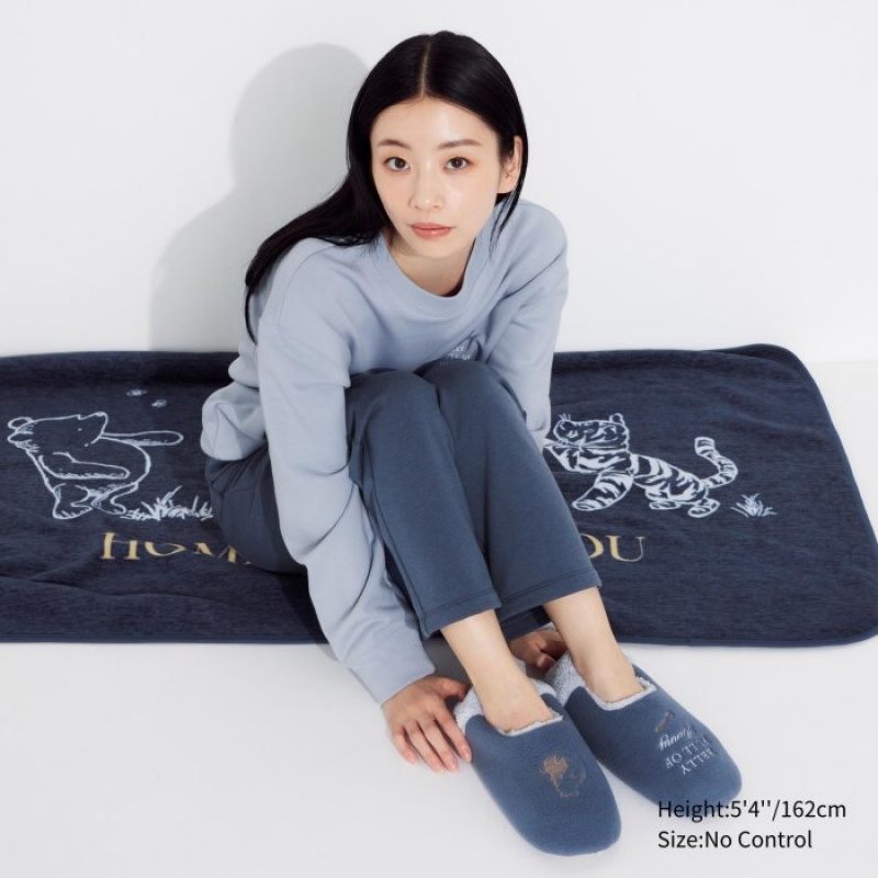 Pantuflas Uniqlo Winnie the Pooh Collection Mujer Azules | 2297416