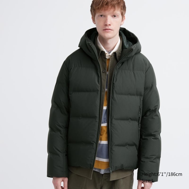 Parka Uniqlo 3d Cut Seamless Down Hombre Verde | 6174721