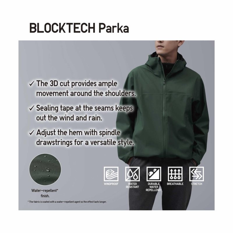 Parka Uniqlo Blocktech 3d Cut Hombre Rojas | 2479286