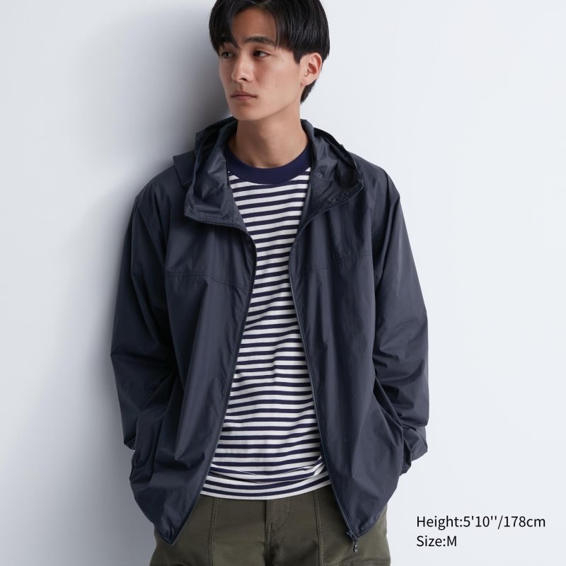 Parka Uniqlo Pocketable Uv Protection 3d Cut Hombre Azul Marino | 9765082