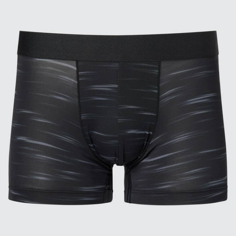Ropa Interior Uniqlo Airism Low Rise Boxers Hombre Negras | 6092009
