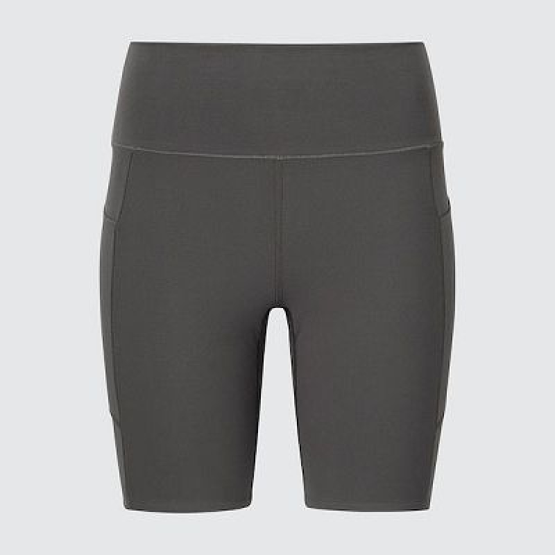 Short Uniqlo AIRism Soft Pocket Biker Mujer Gris | 3449574