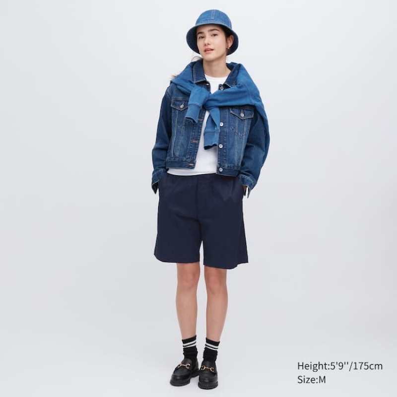 Short Uniqlo Dry Stretch Easy Hombre Gris | 2840481