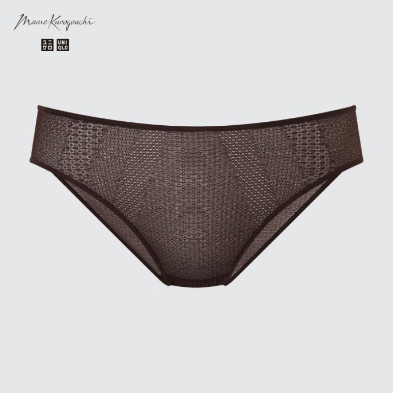 Short Uniqlo Mesh Regular Mujer Marrones | 9526508