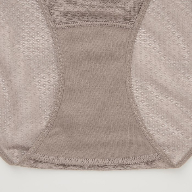 Short Uniqlo Mesh Regular Mujer Marrones | 4570503
