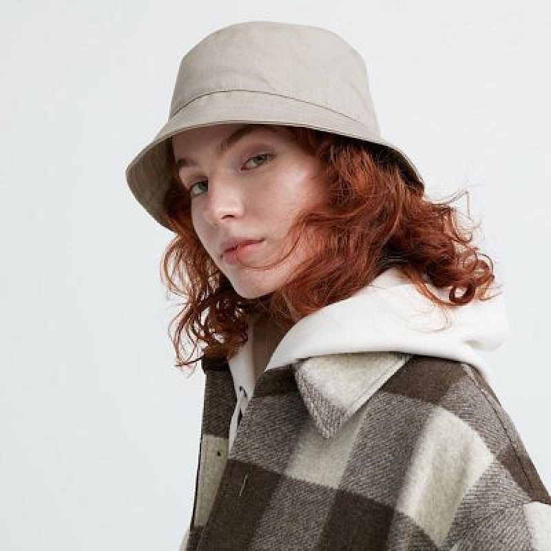 Sombreros Uniqlo UV Protection Bucket Mujer Beige | 570712
