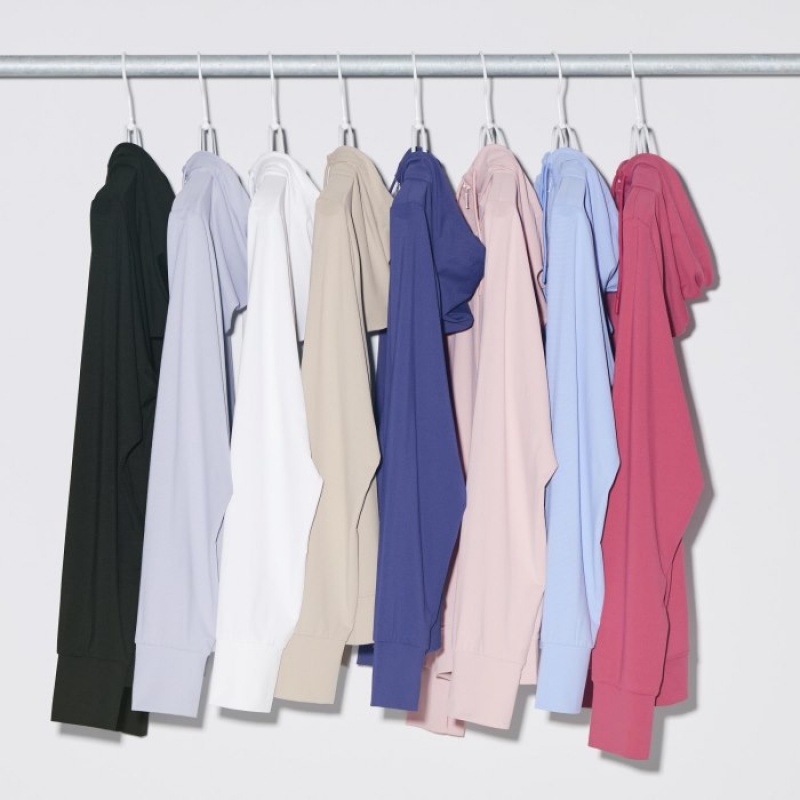 Sudadera con Capucha Uniqlo AIRism Mesh UV Protection Full-Zip Mujer Blancas | 9992279