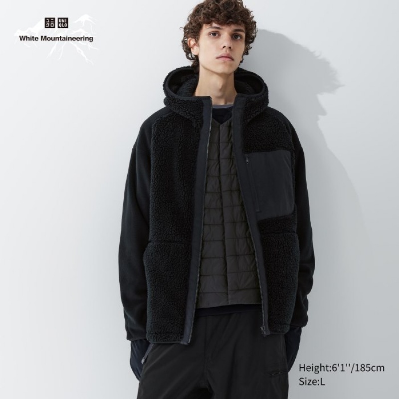 Sudadera con Capucha Uniqlo Fleece Full-Zip Long-Sleeve Mujer Negras | 7846643