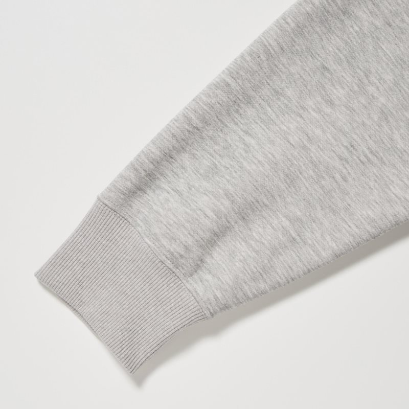 Sudadera con Capucha Uniqlo Heattech Pile Lined Sweat Full-zip Hombre Gris | 1575715
