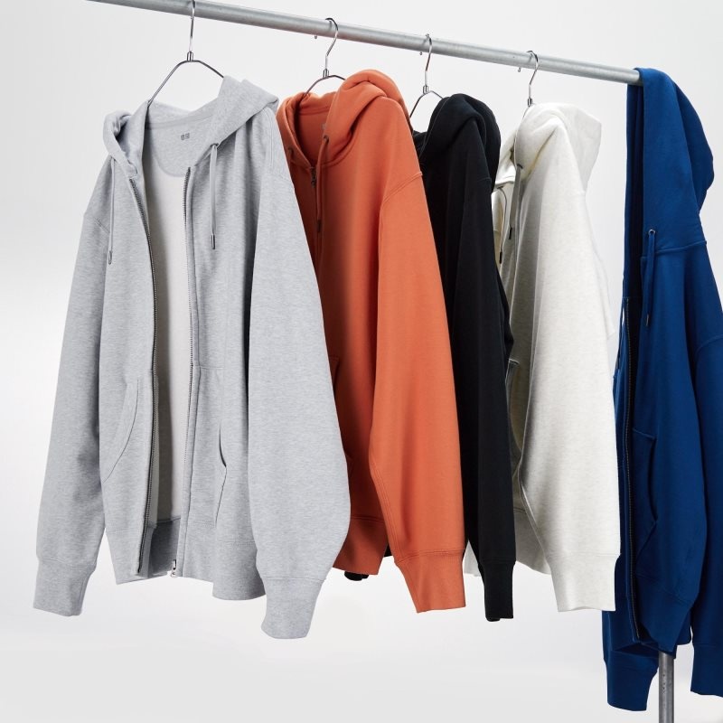 Sudadera con Capucha Uniqlo Sweat Full-zip Hombre Negras | 5991391