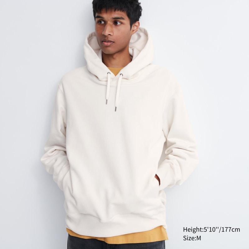 Sudadera con Capucha Uniqlo Sweat Pullover Long-sleeve Hombre Blancas | 2596901