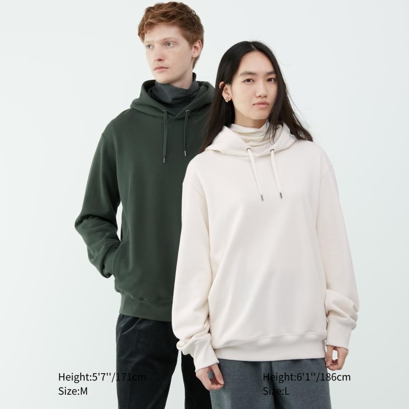 Sudadera con Capucha Uniqlo Sweat Pullover Long-sleeve Hombre Verde | 9541129