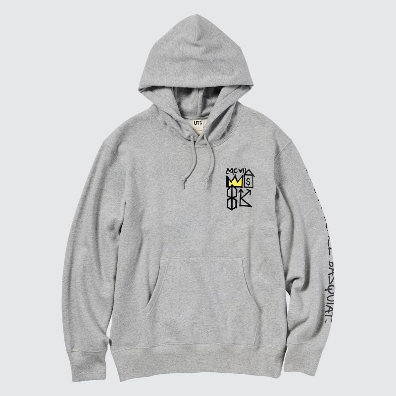 Sudadera con Capucha Uniqlo Ut Archive Long Sleeve Sweat Jean-michel Basquiat Hombre Gris | 46546