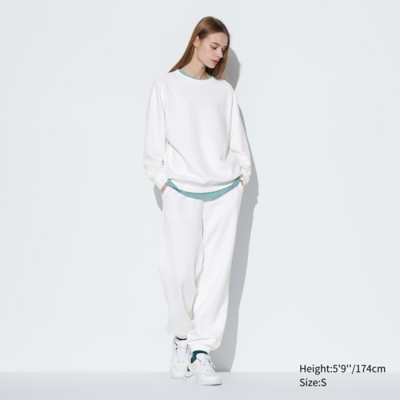Sudaderas Uniqlo Crew Neck Long-Sleeve Mujer Rosas | 5512931