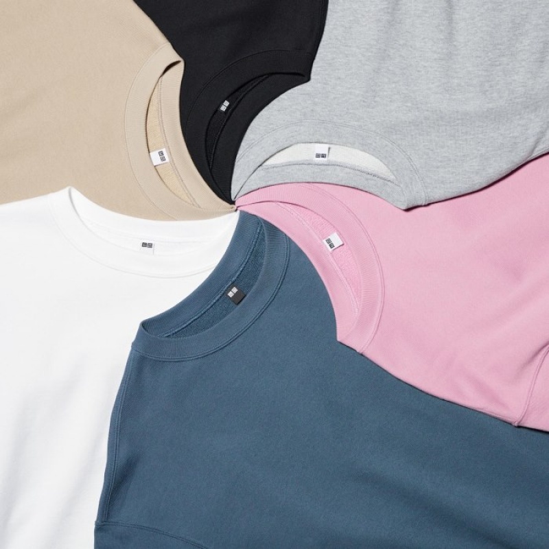 Sudaderas Uniqlo Crew Neck Long-Sleeve Mujer Blancas | 2719785